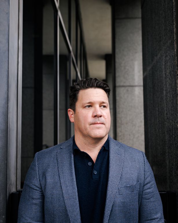 Jack Howard of CBRE on a balcony at the company's 200 Park Avenue office.