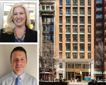 From top: Vertex co-founder Adam Arnow, Kate Hemmerdinger Goodman, co-president, ATCO Properties & Management and Vertex co-founder Patrick Pavone. 373 Park Avenue and 381 Park Avenue.