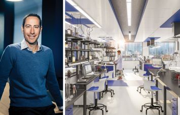 GFP co-CEO Brian Steinwurtzel. Interior of 45-18 Court Square, Queens.