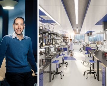 GFP co-CEO Brian Steinwurtzel. Interior of 45-18 Court Square, Queens.