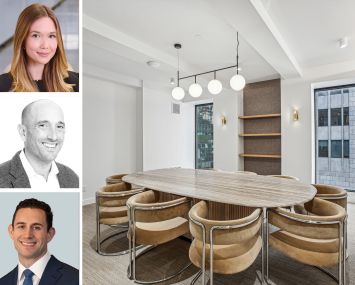 JLL's Kate Roush (top), Greg Wang (center), and Rob Wizenberg. Interior image of 551 Madison Avenue.