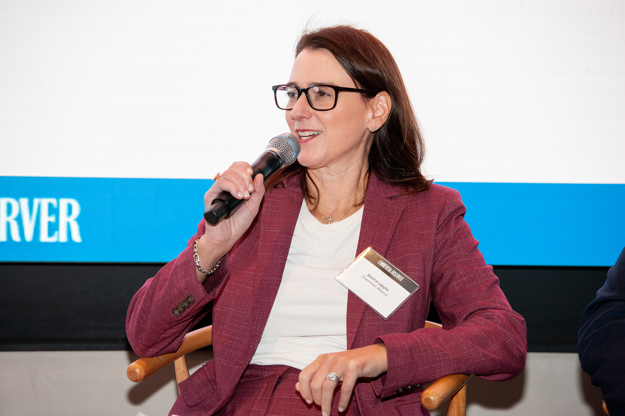 Jessica Lappin speaks at Commercial Observer's New York State of Office Forum.