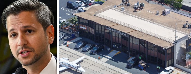 Archer Aviation CEO Adam Goldstein and the Hawthorne Municipal Airport in Hawthorne, Calif.