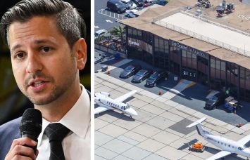 Archer Aviation CEO Adam Goldstein and the Hawthorne Municipal Airport in Hawthorne, Calif.