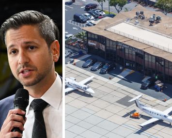Archer Aviation CEO Adam Goldstein and the Hawthorne Municipal Airport in Hawthorne, Calif.