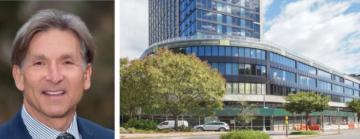 Starwood's Barry Sternlicht (top), Arden Living CEO Craig Spencer (bottom) and Forty-Six Fifty apartment project at 4650 Broadway in Manhattan's Inwood section.