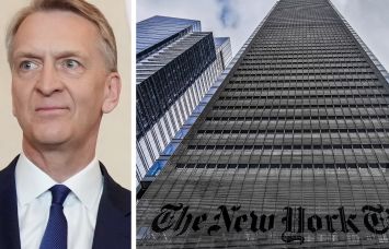 Brookfield Asset Management CEO Bruce Flatt and 620 Eighth Avenue.