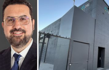 Pinnacle Realty's David Junik and 280 Johnson Avenue in Brooklyn.