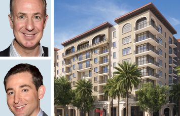 Pantzer Properties' Jason Pantzer (top) and Jordan Pantzer (bottom), and 1 Main Street, Miramar, Fla.