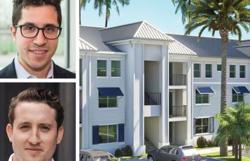 North River Partners' Jeffrey Rosenfeld (top) and Sean Robertson (bottom) and a rendering of The Regatta project in Fort Pierce, Fla.