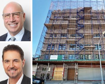 JW Burke & Co.'s Jonathan Burke (top) and Patrick Gardner (bottom), and 42-25 12th Street, Queens.