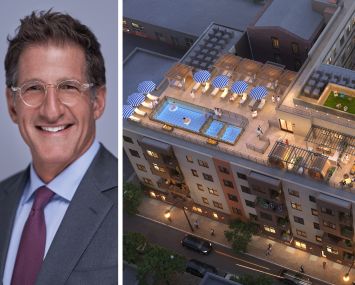 Jonathan Roth of 3650 Capital and a rendering of Viking Mill Apartments planned for Philadelphia.