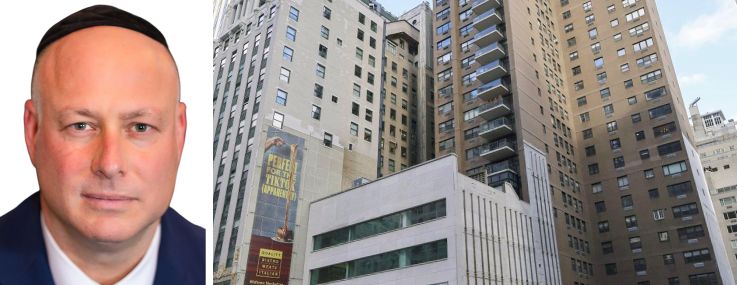 Augenbaum Realty's Josh Augenbaum and 49 West 57th Street.