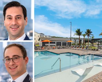 Dwight Mortgage Capital's Josh Hoffman (top) and Jonathan Pomper (bottom), and Pointe Grand Reservation Way in Augusta, Ga.