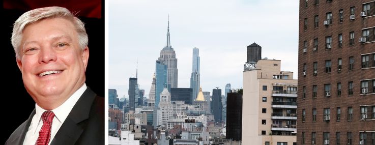 AKAM CEO Ken Greene and apartment buildings in Manhattan.