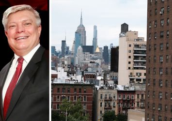 AKAM CEO Ken Greene and apartment buildings in Manhattan.