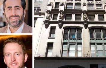 Khashy Eyn of Eyn Holdings (top), Erik Nygaard of Axonic Capital (bottom) and 114 West 41st Street.