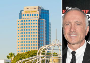 Landmark Square in Long Beach, Calif., and Izek Shomof.