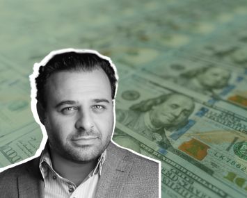 Louis Lebovits, CEO of BridgeCity Capital, overlayed on hundred dollar bills as a background.