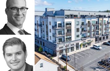 JLL's Michael Klein (top) and Gerard Quinn (bottom), and 555 Northfield Avenue, West Orange, N.J.