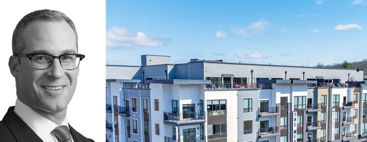JLL's Michael Klein (top) and Gerard Quinn (bottom), and 555 Northfield Avenue, West Orange, N.J.