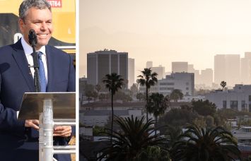 Castellan Capital's Managing Principal Paul Salib and the Santa Monica, Calif., skyline.