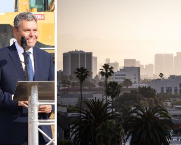 Castellan Capital's Managing Principal Paul Salib and the Santa Monica, Calif., skyline.