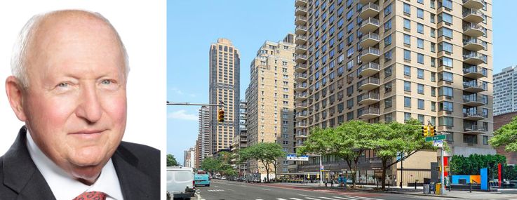 Avison Young's Scott Singer (top) and Andy Singer (bottom), and 401 East 80th Street.