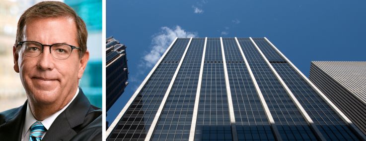 SL Green's Steven Durels and 1185 Avenue of the Americas.