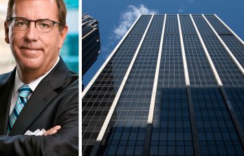 SL Green's Steven Durels and 1185 Avenue of the Americas.