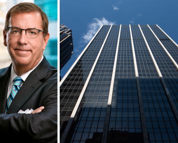 SL Green's Steven Durels and 1185 Avenue of the Americas.
