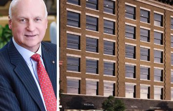 JLL's William Korchak and a rendering of 521 Bergan Avenue, the Bronx.