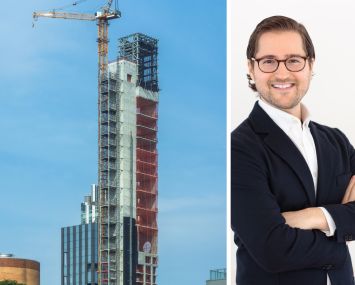 262 Fifth Avenue under construction and Eric Goodman of Goodman Capital.