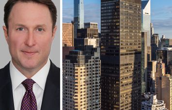 Newmark's Adam Spies and One Dag Hammarskjöld Plaza (black building in foreground).