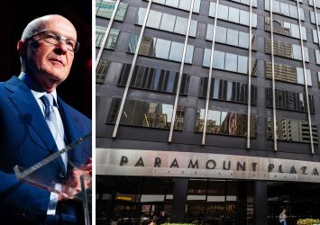 Paramount Group CEO Albert Behler and Paramount Plaza at 1633 Broadway.