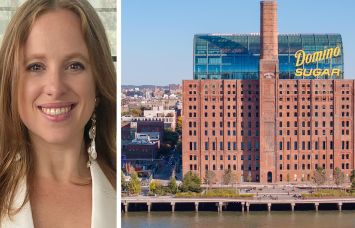 Two Trees Management's Alyssa Zahler and The Refinery at Domino in Brooklyn.