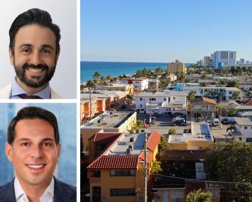 27 Capital's Arash Gohari (top), Dwight Capital's Adam Sasouness (bottom) and an aerial view of Hollywood, Fla.