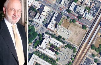 David Bistricer of Clipper Equity and an aerial view of the development site at 1800 Park Avenue.
