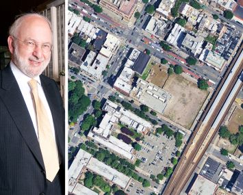 David Bistricer of Clipper Equity and an aerial view of the development site at 1800 Park Avenue.