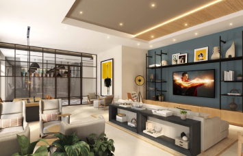 A rendering of the clubroom lounge at Dulce Vida at 1785 NW 35th St. in Miami.