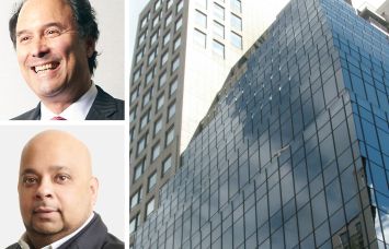 Extell's Gary Barnett (top), Tyko Capital's Adi Chugh (bottom), and 655 Madison Avenue.