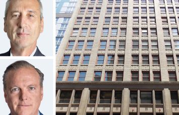 VanBarton Group founders Gary Tischler (top) and Richard Coles (bottom), and 31 Penn Plaza.