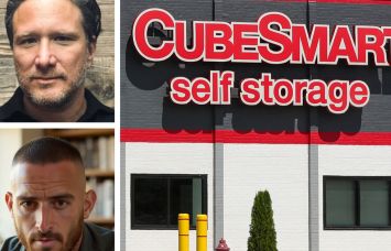 Latitude Property Group's Jeffrey Karp (top), Rizm’s Richard Mishaan (bottom), and a Cubesmart self-storage location.