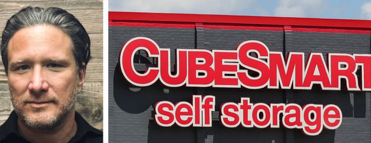 Latitude Property Group's Jeffrey Karp (top), Rizm’s Richard Mishaan (bottom), and a Cubesmart self-storage location.