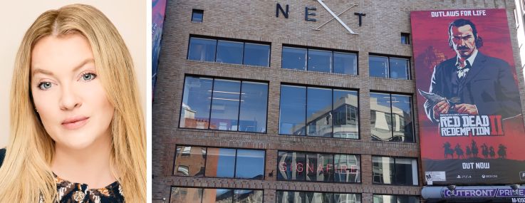 Capital V founder Jessica Schaefer and 40 Thompson Street.