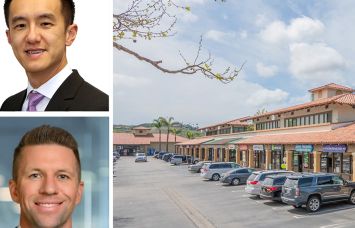 Westwood Financial Chief Financial Officer Juyuan Wei (top) and CEO KC Bills (bottom), and Plaza Del Rio in San Juan Capistrano, Calif.