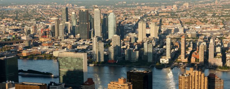 An aerial view of Long Island City, Queens.