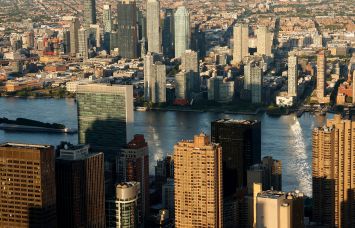An aerial view of Long Island City, Queens.