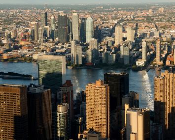 An aerial view of Long Island City, Queens.