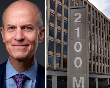 BXP CEO Owen Thomas and 2100 M Street NW, Washington, D.C.